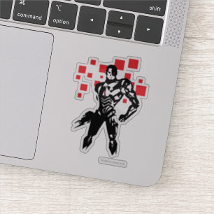 Justizbehörde  Cyborg Digital Noir Pop Art Aufkleber