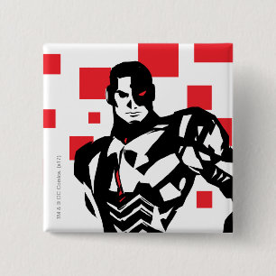 Justizbehörde Cyborg Digital Noir Pop Art Button