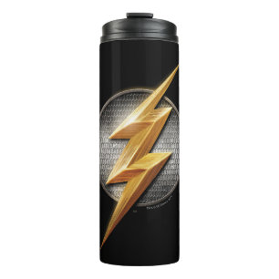 Justizbehörde  Das metallische Blitzsymbol Thermosbecher