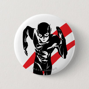 Justizbehörde Flash Running Noir Pop Art Button