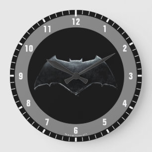 Justizbehörde Metallisches Batman-Symbol Große Wanduhr