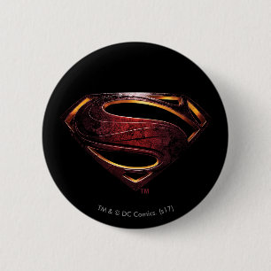 Justizbehörde Metallisches Superman-Symbol Button