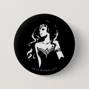 Justizbehörde Woman Noir Pop Art Button