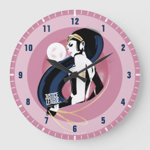 Justizbehörde  Wonder Woman Profile Pop Art Große Wanduhr