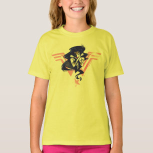 Justizbehörde Wonder Woman & Symbol Pop Art T-Shirt