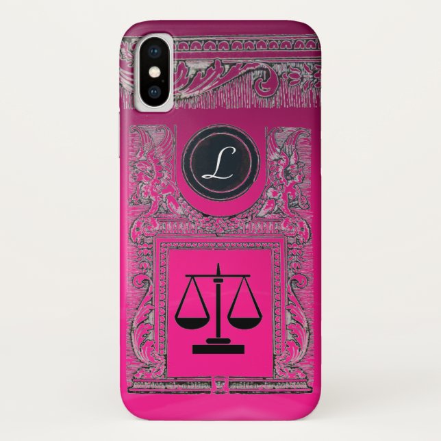 JUSTIZBÜRO, ATTORNEY Monogram Pink Case-Mate iPhone Hülle (Rückseite)