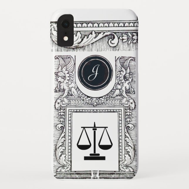 JUSTIZBÜRO,ATTORNEY Monogram White Case-Mate iPhone Hülle (Rückseite)