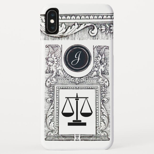 JUSTIZBÜRO,ATTORNEY Monogram White Case-Mate iPhone Hülle (Rückseite)