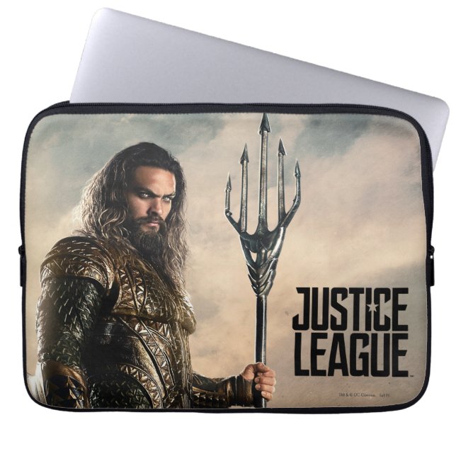 Justizielle Liga | Aquaman auf dem Schlachtfeld Laptopschutzhülle (Vorderseite)