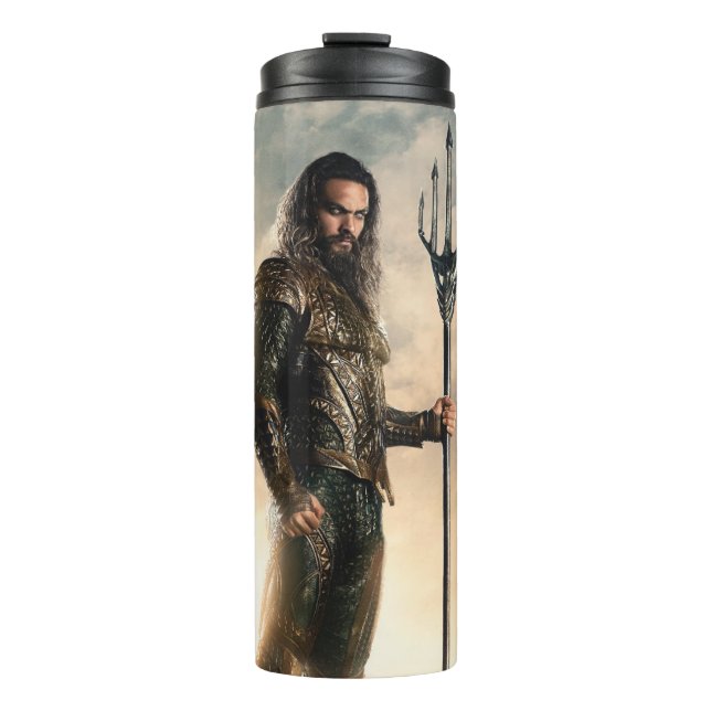 Justizielle Liga | Aquaman auf dem Schlachtfeld Thermosbecher (Vorderseite)