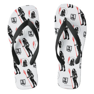 Justizielle Liga Aquaman Pose Noir Pop Art Flip Flops
