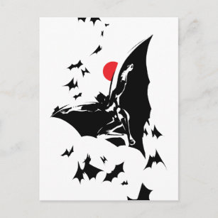 Justizielle Liga   Batman in der Cloud of Bats Pop Postkarte