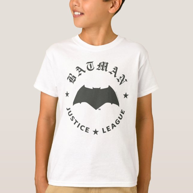 Justizielle Liga | Batman Retro Bat Emblem T-Shirt (Vorderseite)