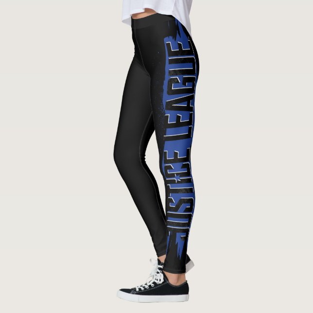 Justizielle Liga | Blue Stroke Justice League Logo Leggings (Links)