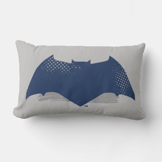 Justizielle Liga | Brush & Halftone Batman Symbol Lendenkissen (Vorderseite)