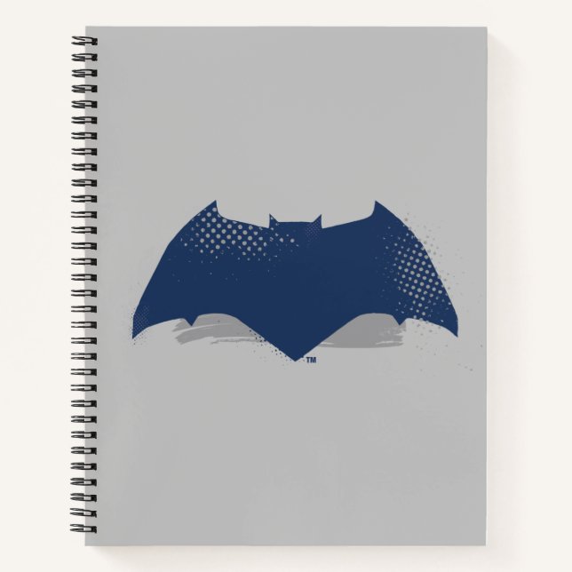 Justizielle Liga | Brush & Halftone Batman Symbol Notizbuch (Vorderseite)