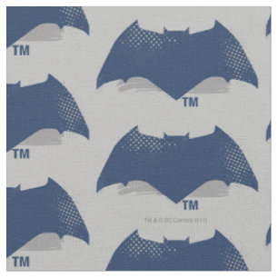 Justizielle Liga Brush & Halftone Batman Symbol Stoff