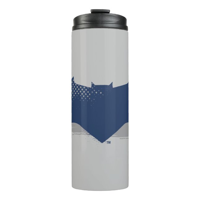 Justizielle Liga | Brush & Halftone Batman Symbol Thermosbecher (Vorderseite)