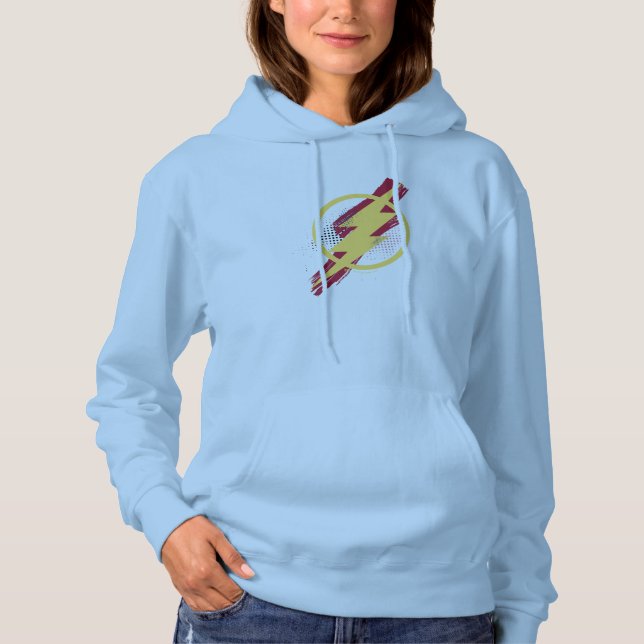 Justizielle Liga | Brush & Halftone Flash Symbol Hoodie (Vorderseite)