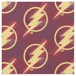 Justizielle Liga   Brush & Halftone Flash Symbol Stoff