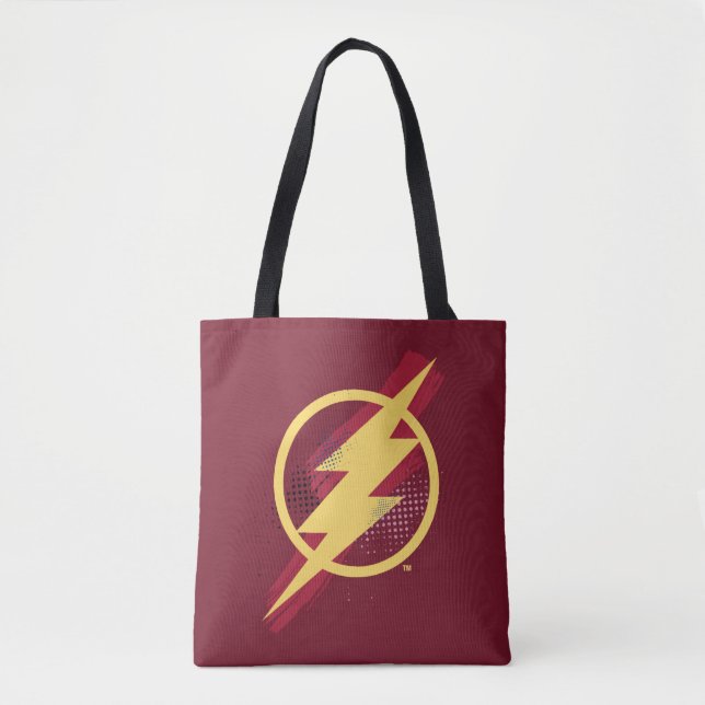 Justizielle Liga | Brush & Halftone Flash Symbol Tasche (Vorderseite)