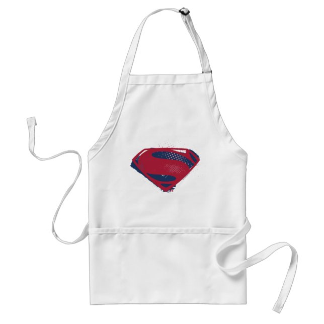 Justizielle Liga | Brush & Halftone Superman Symbo Schürze (Vorne)