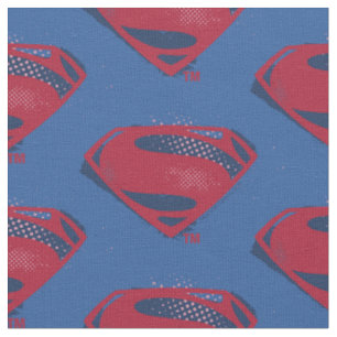 Justizielle Liga Brush & Halftone Superman Symbo Stoff