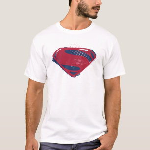 Justizielle Liga Brush & Halftone Superman Symbo T-Shirt