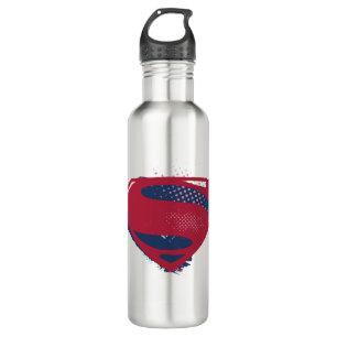 Justizielle Liga   Brush & Halftone Superman Symbo Trinkflasche