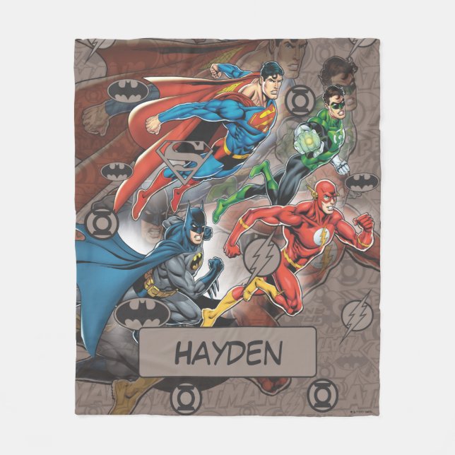 Justizielle Liga Collage Fleecedecke (Vorderseite)