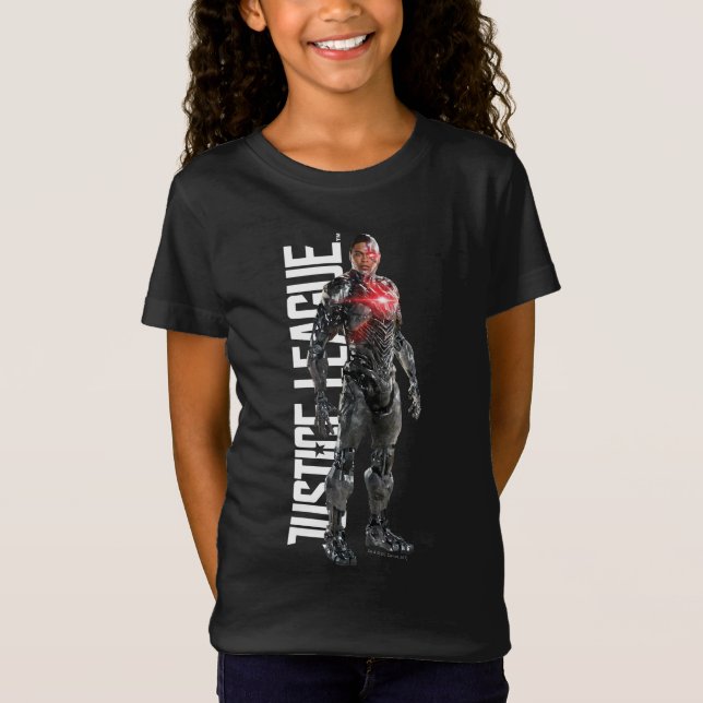 Justizielle Liga | Cyborg auf dem Schlachtfeld T-Shirt (Vorderseite)
