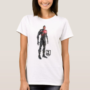 Justizielle Liga   Cyborg auf dem Schlachtfeld T-Shirt