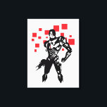Justizielle Liga | Cyborg Digital Noir Pop Art Leinwanddruck<br><div class="desc">Karo aus diesem noir Stil Comic Kunst der Gerechtigkeitsliga Cyborg,  stehend mit seiner cybernetischen Kanone in der Vorbereitung. Diese Schwarz-Weiß-Grafik wird durch seine roten cybernetischen Verbesserungen und roten digitalen Quadrate im Hintergrund ausgeglichen.</div>