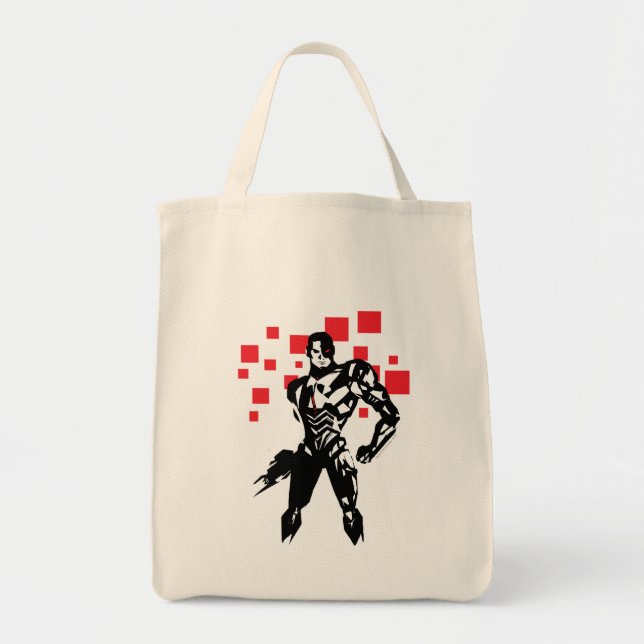 Justizielle Liga | Cyborg Digital Noir Pop Art Tragetasche (Vorne)