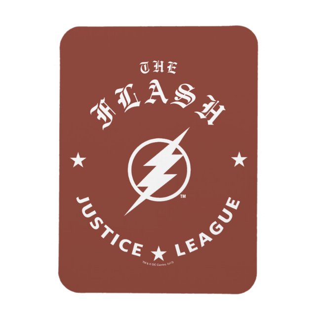 Justizielle Liga | Das Flash Retro-Blitzemblem Magnet (Vertikal)