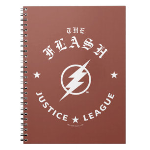 Justizielle Liga   Das Flash Retro-Blitzemblem Notizblock