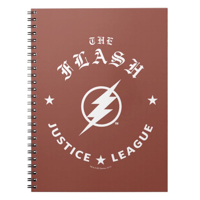 Justizielle Liga | Das Flash Retro-Blitzemblem Notizblock (Vorderseite)