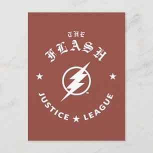 Justizielle Liga   Das Flash Retro-Blitzemblem Postkarte