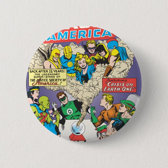 Justizielle Liga der USA Ausgabe #21 - Aug. Button (Vorderseite)