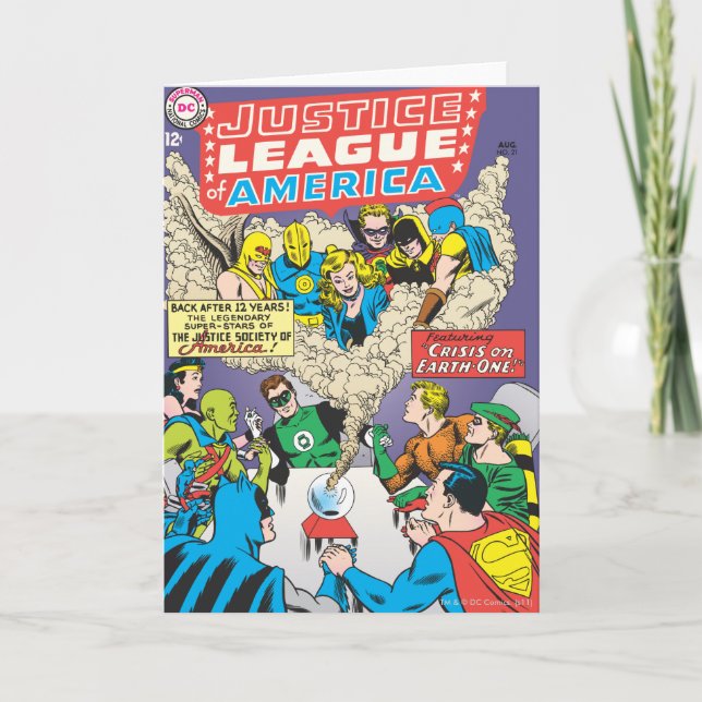 Justizielle Liga der USA Ausgabe #21 - Aug. Karte (Vorderseite)