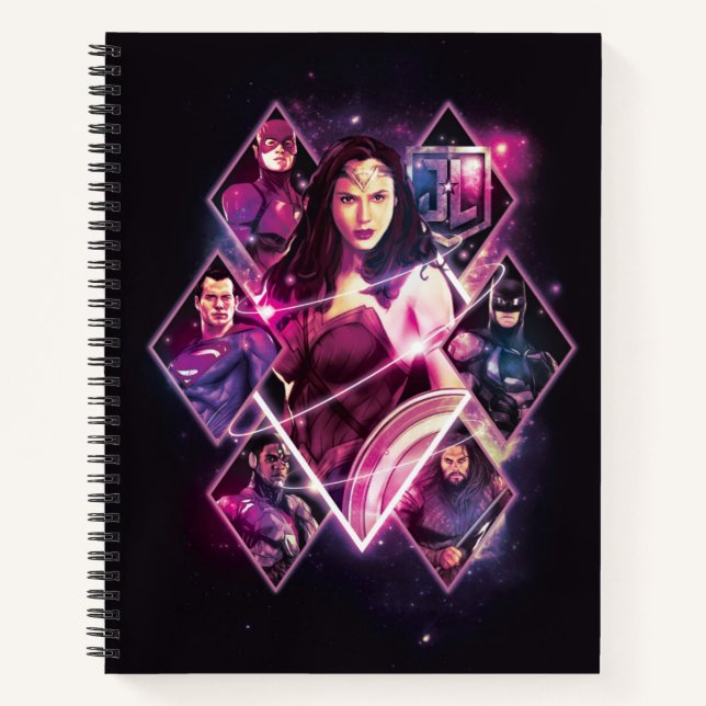 Justizielle Liga | Diamond Galactic Group Panels Notizbuch (Vorderseite)