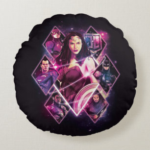 Justizielle Liga   Diamond Galactic Group Panels Rundes Kissen