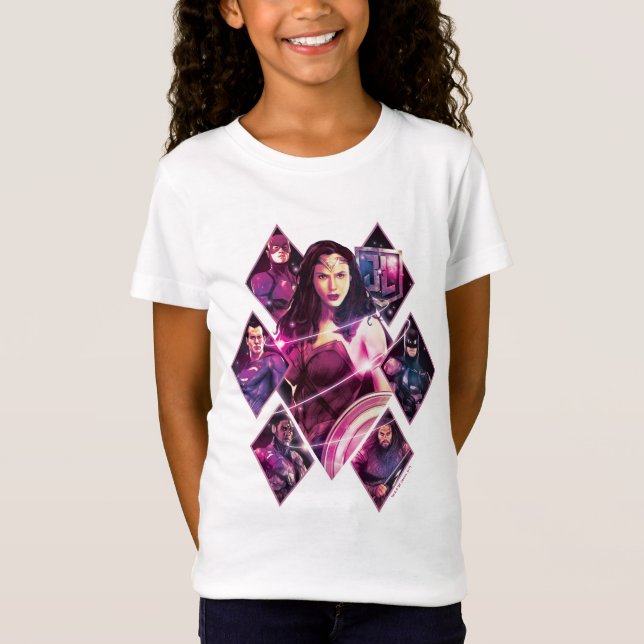 Justizielle Liga | Diamond Galactic Group Panels T-Shirt (Vorderseite)