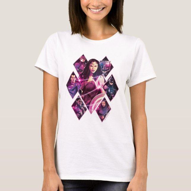 Justizielle Liga | Diamond Galactic Group Panels T-Shirt (Vorderseite)