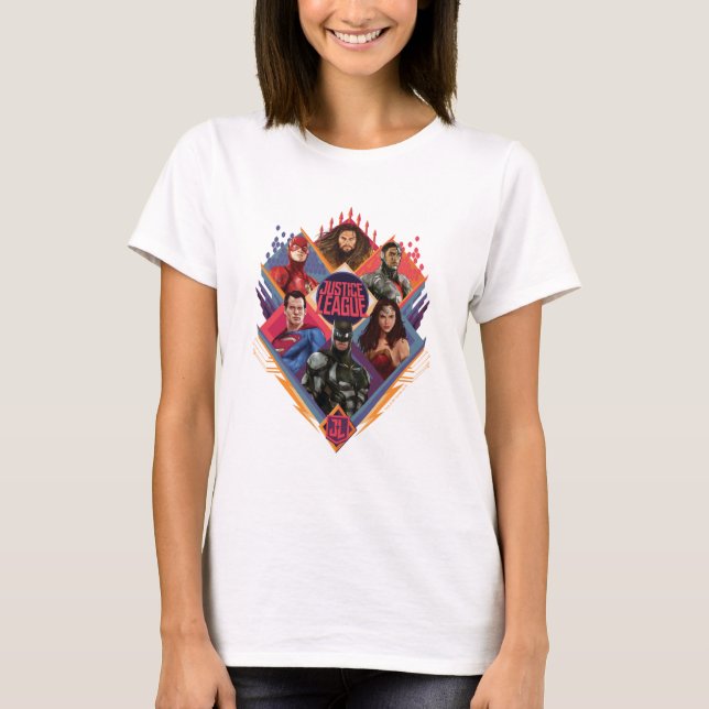 Justizielle Liga | Diamond Hatch Group Abzeichen T-Shirt (Vorderseite)