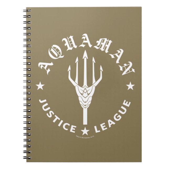 Justizielle Liga | Emblem Aquaman Retro Trident Notizblock (Vorderseite)