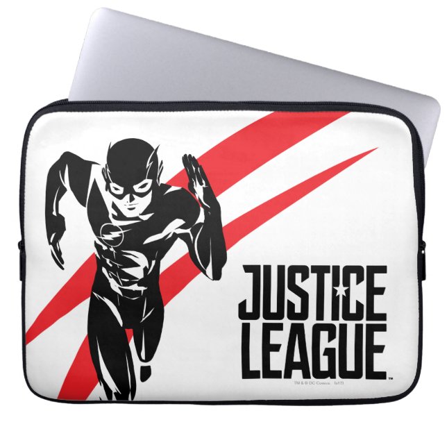 Justizielle Liga | Flash Running Noir Pop Art Laptopschutzhülle (Vorderseite)