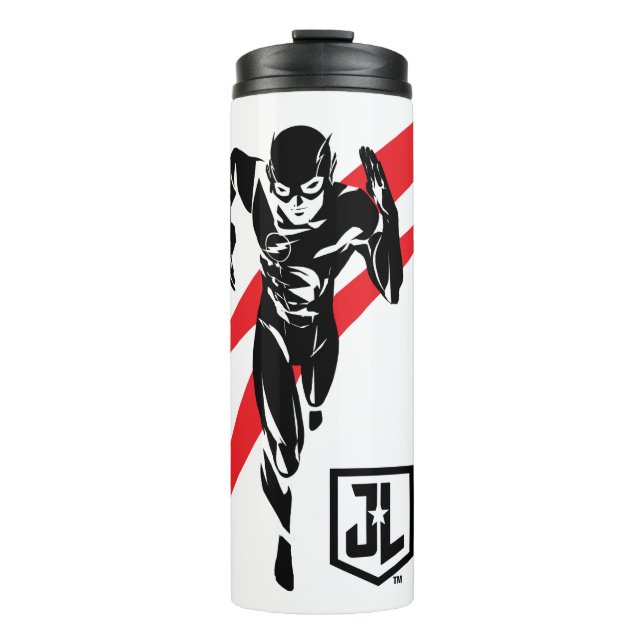 Justizielle Liga | Flash Running Noir Pop Art Thermosbecher (Vorderseite)