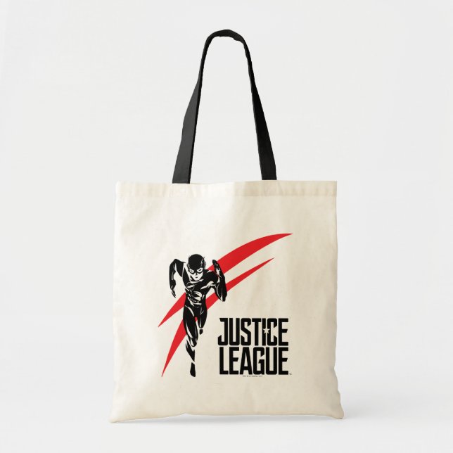 Justizielle Liga | Flash Running Noir Pop Art Tragetasche (Vorne)