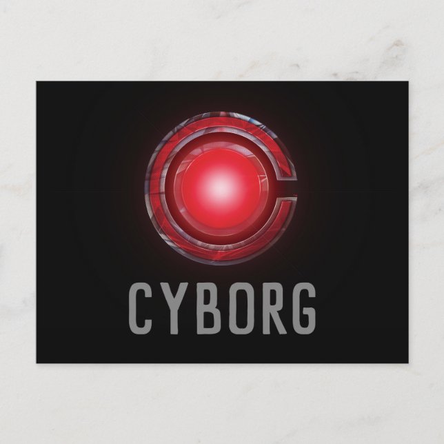 Justizielle Liga | Glühen des Cyborg - Symbols Postkarte (Vorderseite)